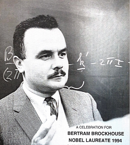 black and white photo of Bertram Brockhouse