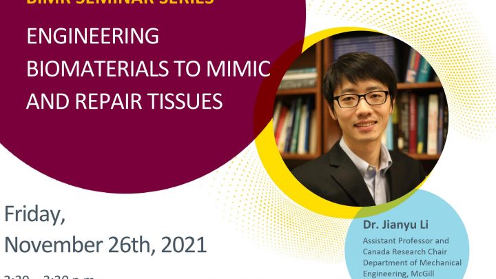 Jianyu Li BIMR Seminar, date and title