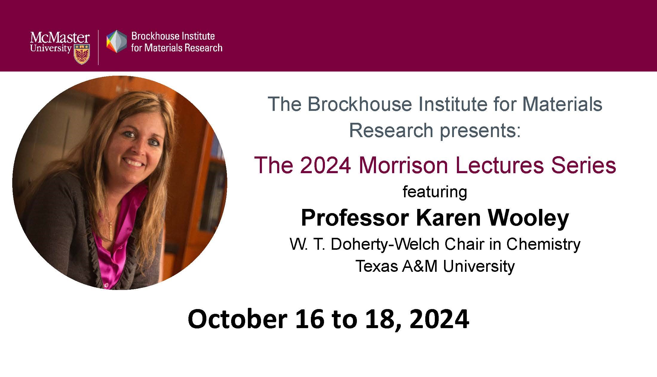 2024 Morrison Lectures Series featuring Professor Karen Wooley